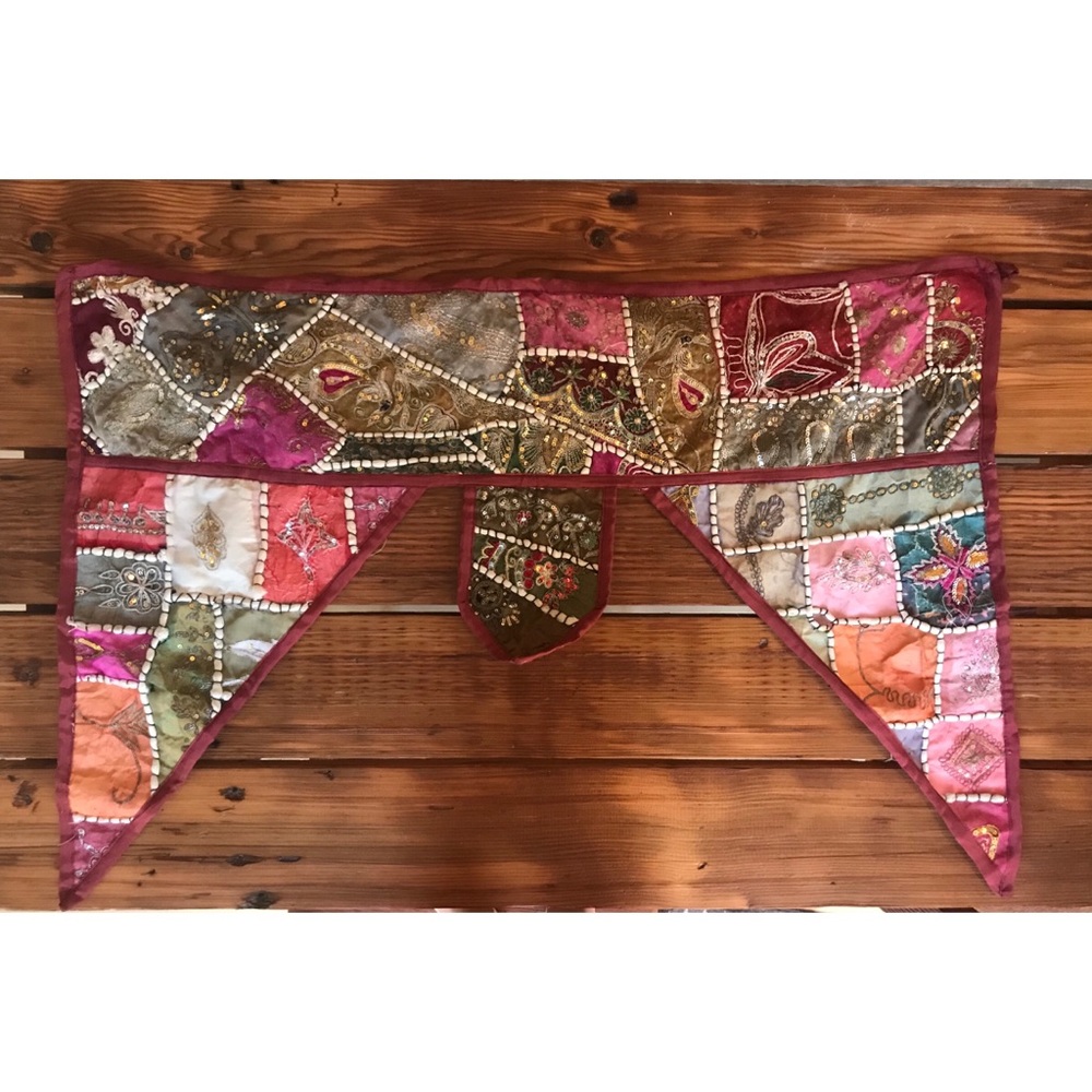 Indian patchwork valance